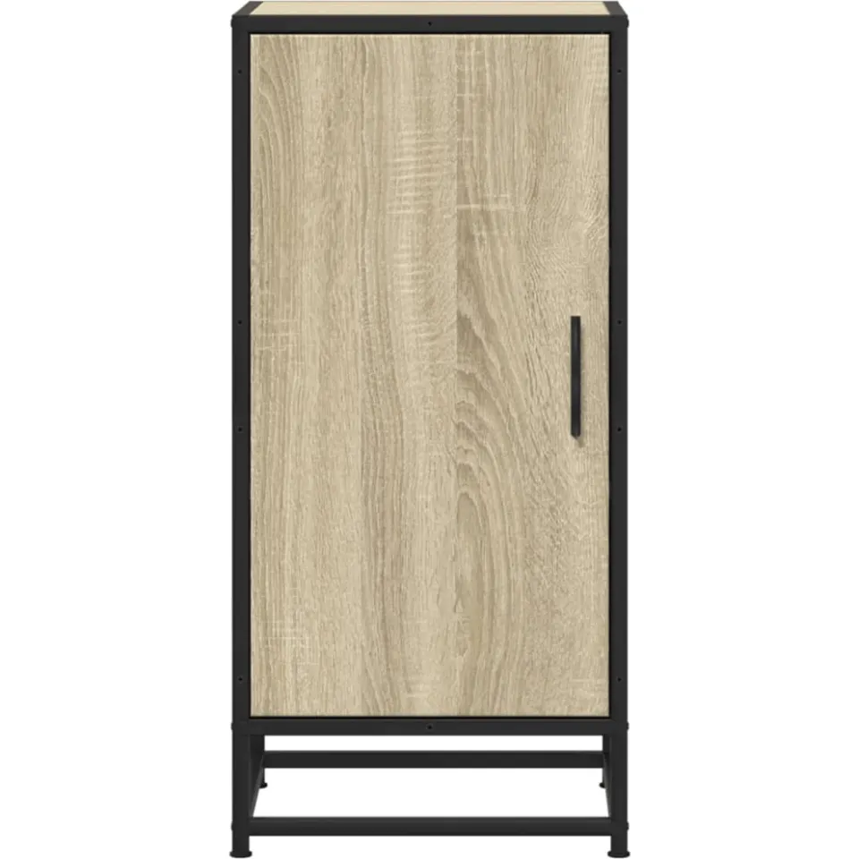 vidaXL Dressoir 35,5x35x76 cm bewerkt hout en metaal sonoma eikenkleur, foto 4