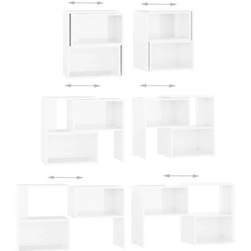 vidaXL Tv-meubel 104x30x52 cm bewerkt hout hoogglans wit, foto 4