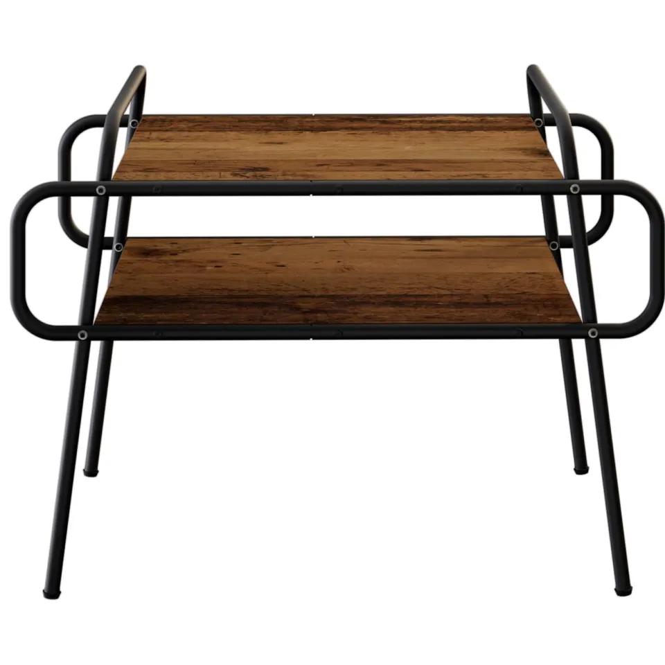vidaXL Salontafel Oud hout 70 x 50 x 51 cm Bewerkt hout Bruin