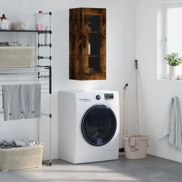 vidaXL Wandkast 34,5x34x90 cm gerookt eikenkleurig Bruin