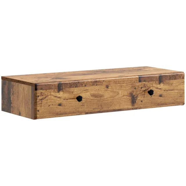 vidaXL Wandgemonteerde - Zijtafel - Oud - hout - 87,5 - x - 34,5 - x - 17 - cm Oud hout