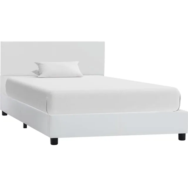 vidaXL Bedframe kunstleer wit 90x200 cm