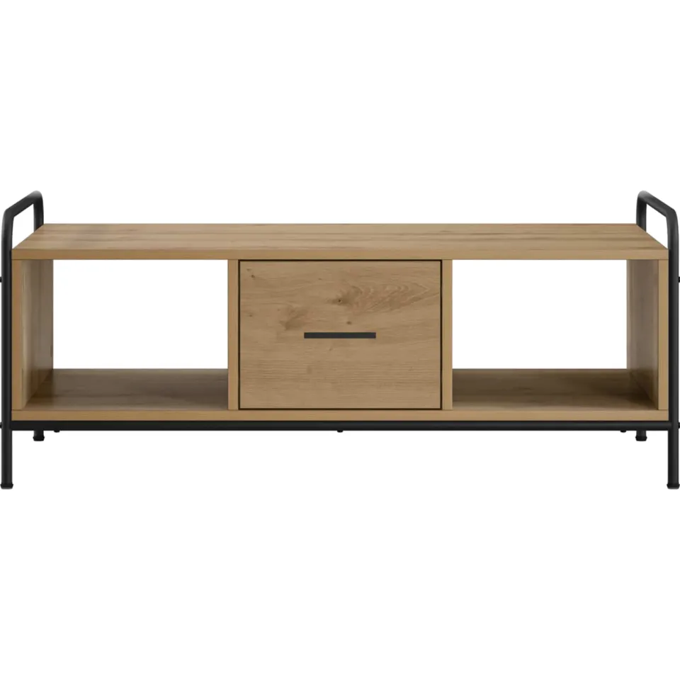 vidaXL Salontafel Artisanaal eiken 99,5 x 49 x 41 cm Bewerkt hout, foto 3