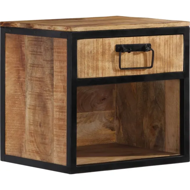 vidaXL Nachtkastje 40x35x40 cm massief mangohout Bruin