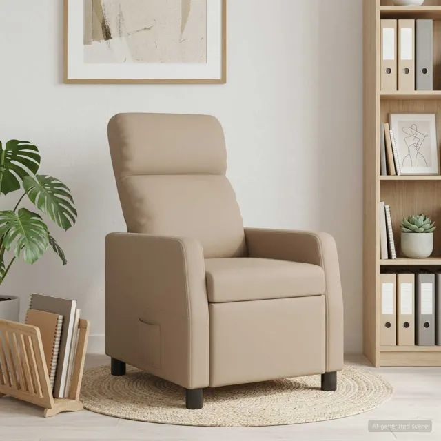 vidaXL Relaxfauteuil Cappuccino Kunstleer Bruin