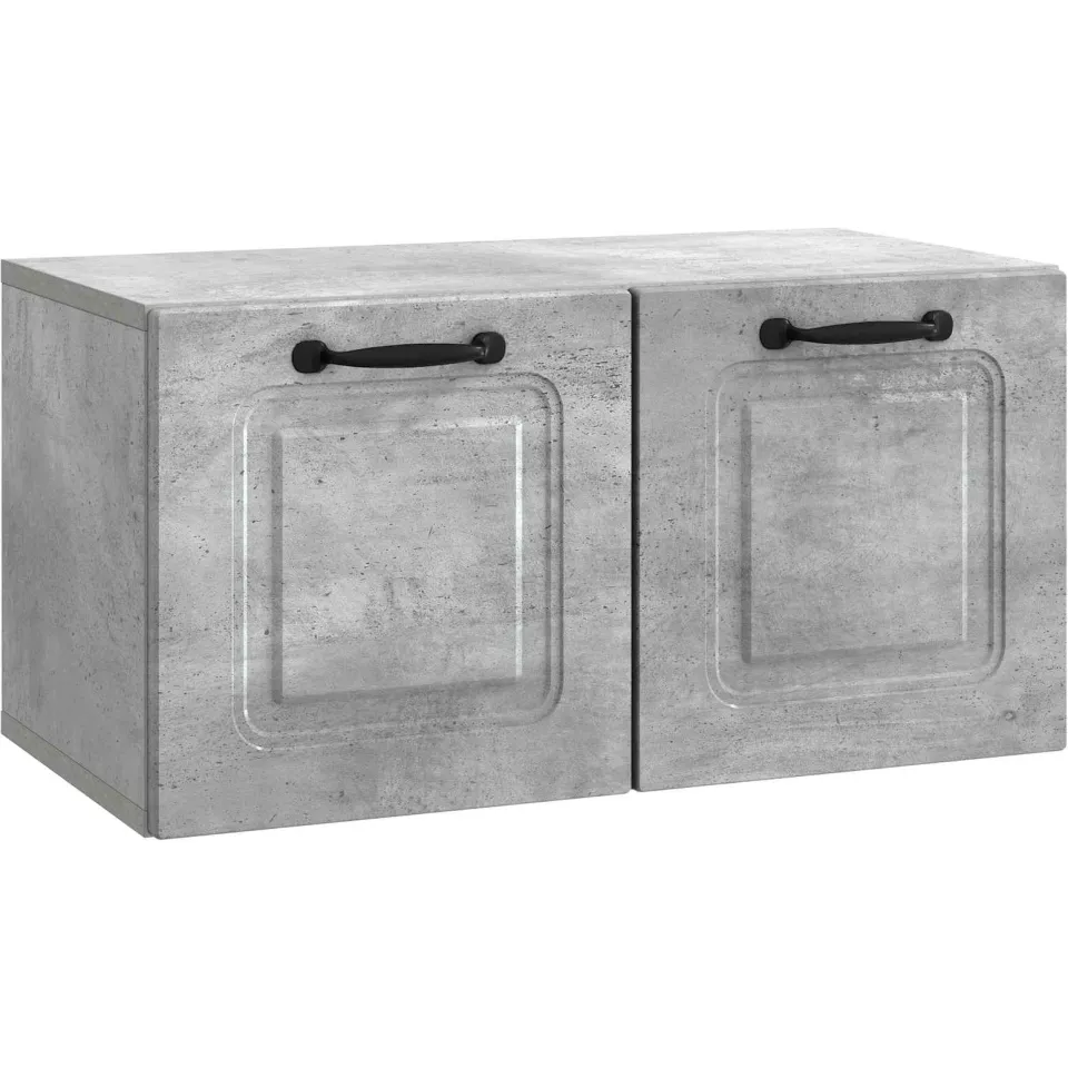 vidaXL Wandbeugel TV-kast Betongrijs 59,5 x 31 x 30 cm Bewerkt hout