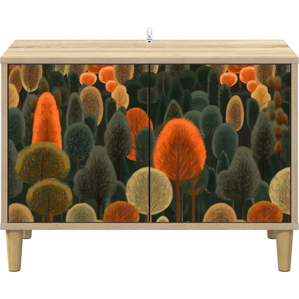 vidaXL Tv-meubel ZAANDAM 69 x 33 x 50 cm Sonoma Bewerkt hout bruin, foto 4