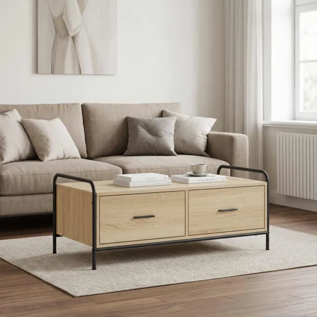 vidaXL Salontafel Sonoma Eiken 99,5 x 49 x 41 cm Bewerkt hout Bruin