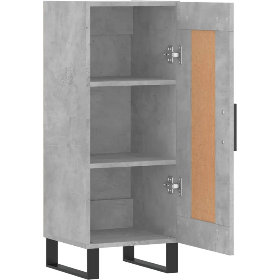 vidaXL Dressoir 34,5x34x90 cm bewerkt hout betongrijs grijs, foto 3