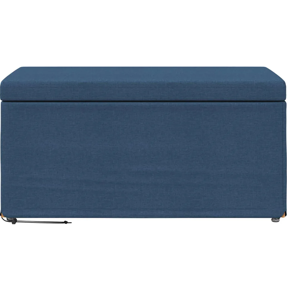 vidaXL Kruk Blauw 81 x 41 x 40 cm Stof en Geëngineerd Hout, foto 4