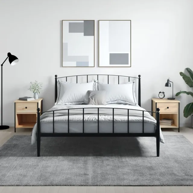 vidaXL Nachtkastjes 2 st 40x42x50 cm bewerkt hout sonoma eikenkleurig, foto 2