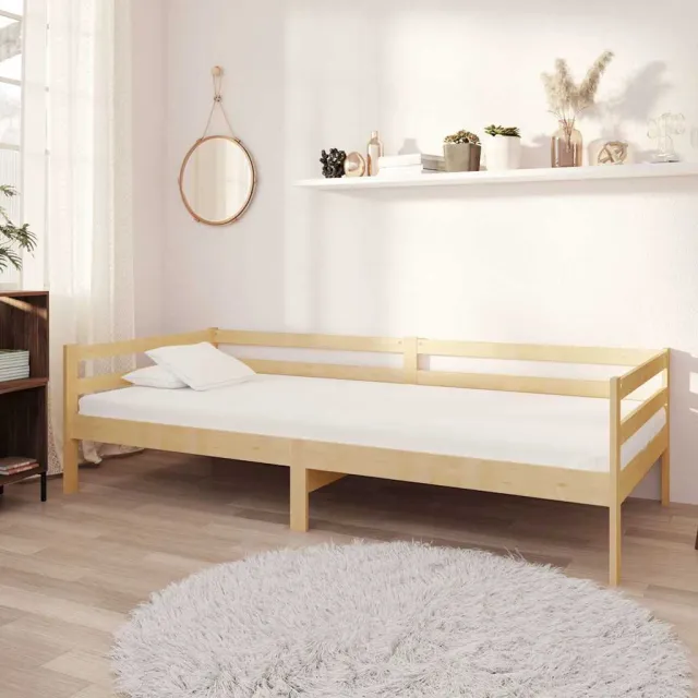 vidaXL Slaapbank met matras massief grenenhout 90x200 cm Wit