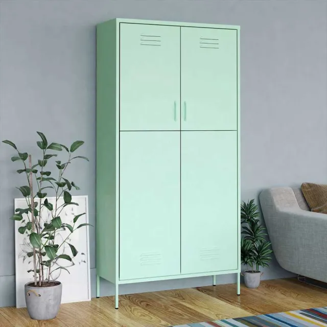 vidaXL Kledingkast 90x50x180 cm staal mintkleurig, foto 2