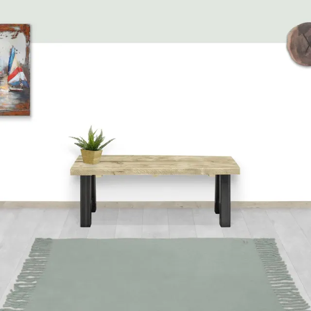 Steigerhouten bankje Azle met A poten