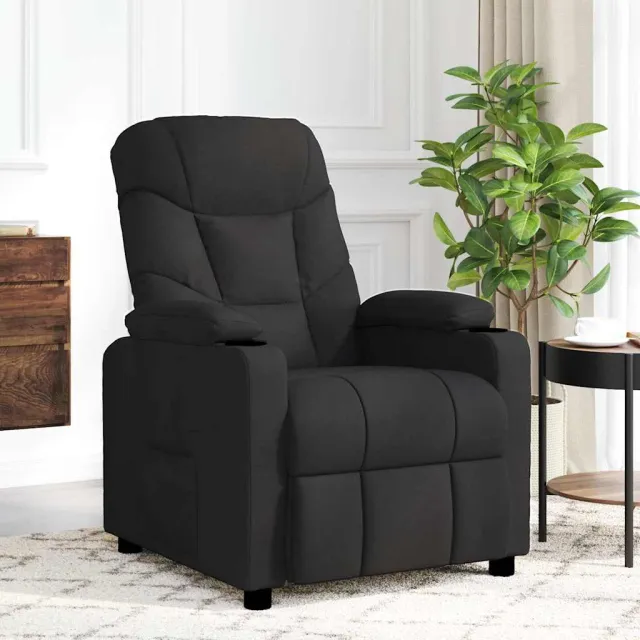 vidaXL Massagestoel stof zwart, foto 2