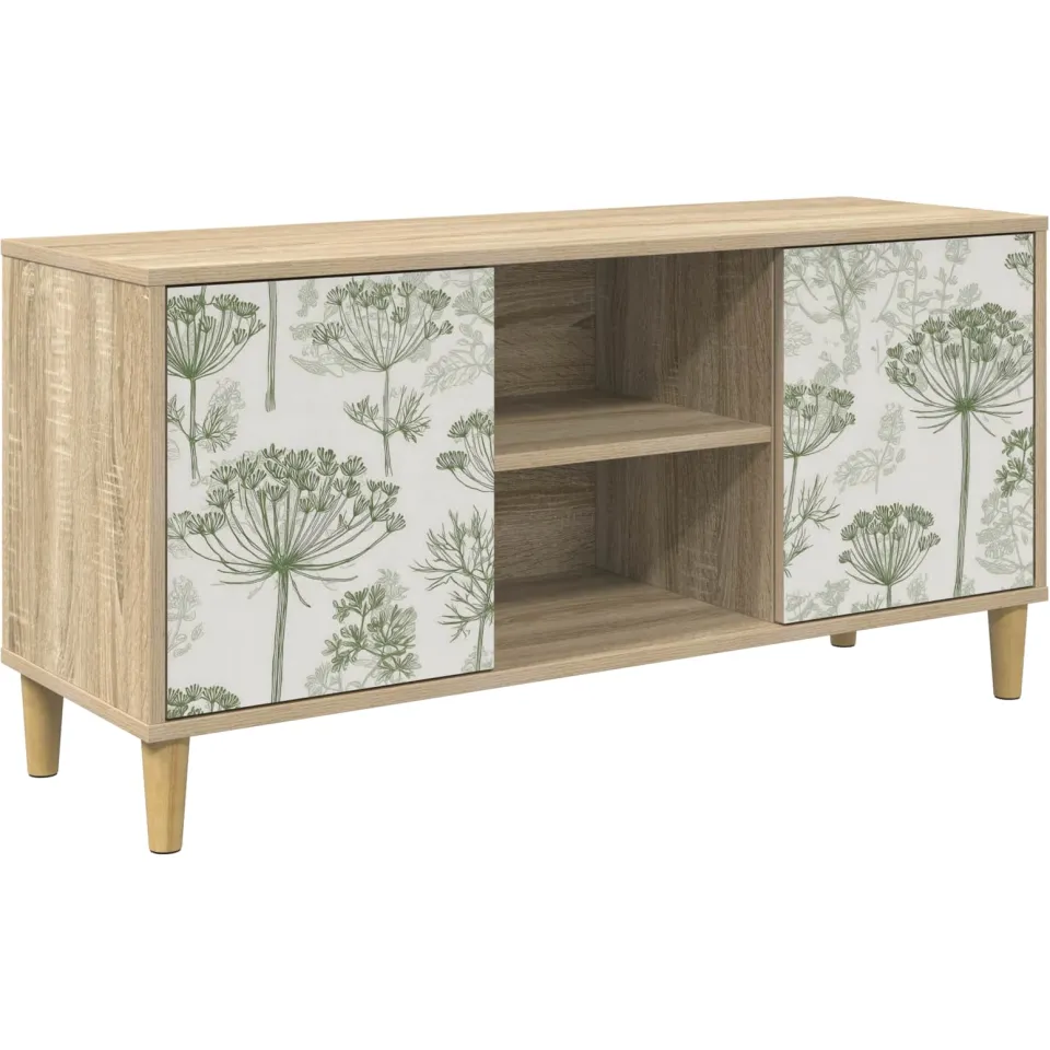 vidaXL Tv-meubel GOTHA 102 x 33 x 50 cm Sonoma Bewerkt hout bruin, foto 3