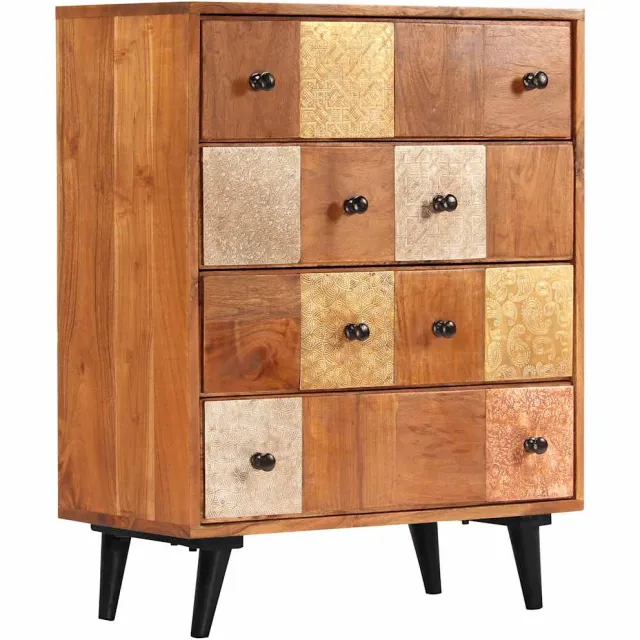 vidaXL Ladekast 60x30x75 cm massief acaciahout Bruin