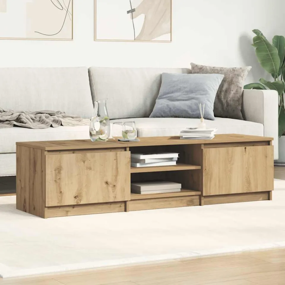 vidaXL Tv-meubel 140x40x36 cm bewerkt hout artisanaal eikenkleurig, foto 3