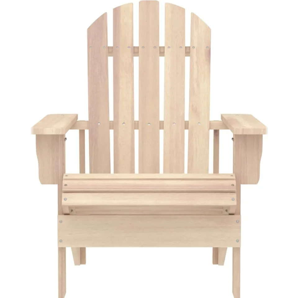 vidaXL Tuinstoel Adirondack met tafel massief vurenhout crème, foto 3