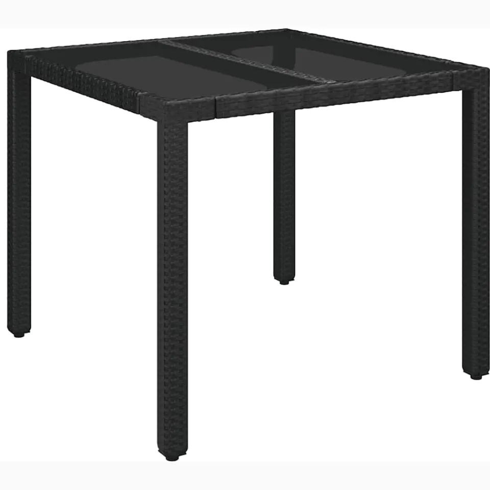 vidaXL 3-delige Bistroset met kussens poly rattan zwart, foto 4