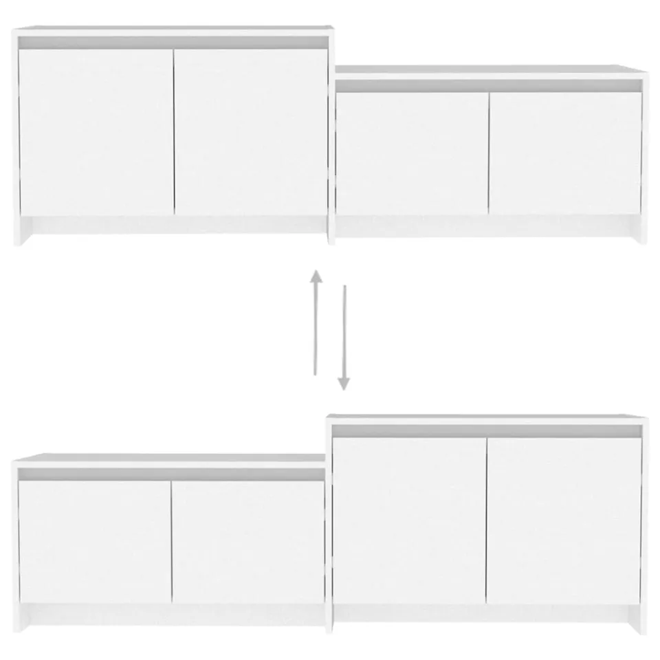vidaXL Tv-meubel 146,5x35x50 cm bewerkt hout wit, foto 4
