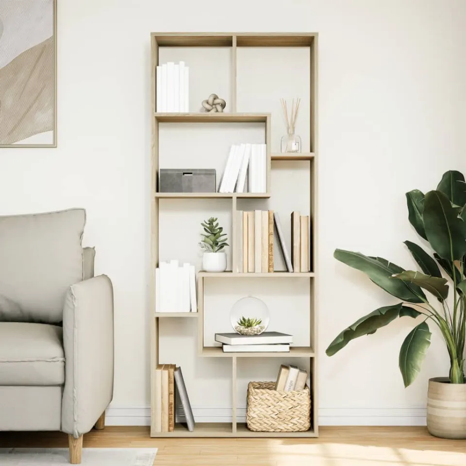 vidaXL Kamerscherm / boekenkast 67x25x161,5 cm hout sonoma eikenkleur, foto 2