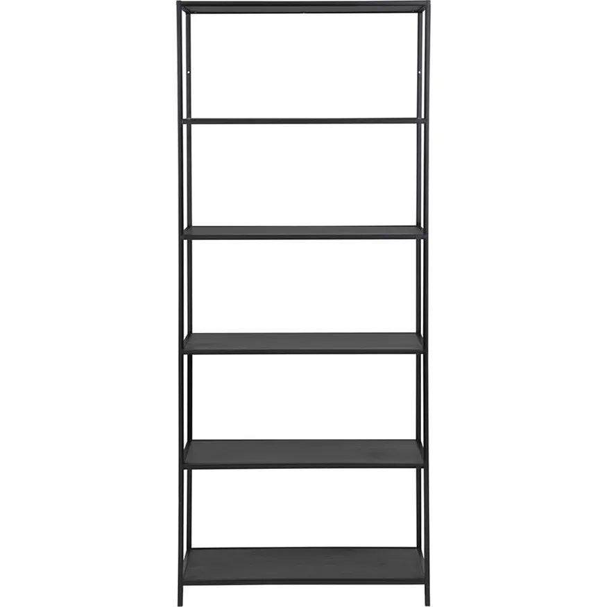 Lisomme Vic houten staande boekenkast zwart - 77 x 185 cm, foto 3