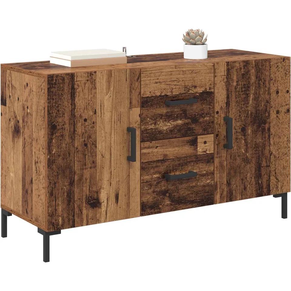vidaXL Dressoir Oud Hout 100 x 36 x 60 cm Bewerkt hout Bruin
