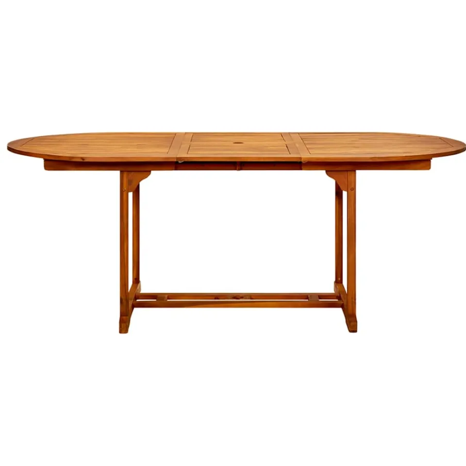 vidaXL Tuintafel (150-200)x100x75 cm massief acaciahout bruin, foto 4