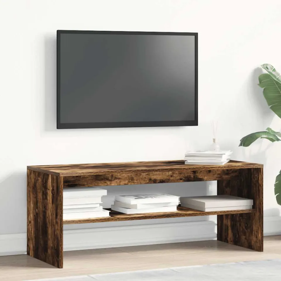 vidaXL Tv-meubel 100x40x40 cm bewerkt hout gerookt eikenkleurig, foto 2