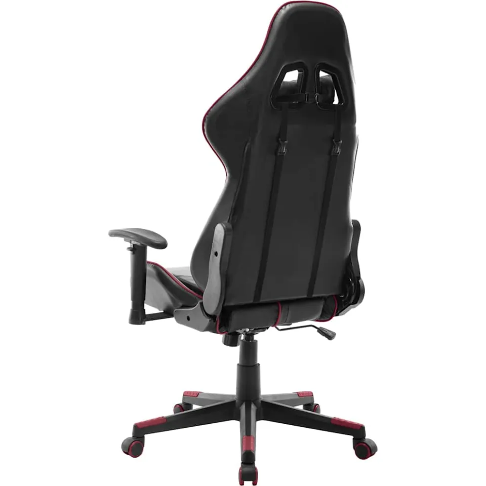 vidaXL Gamestoel kunstleer zwart en wijnrood, foto 2