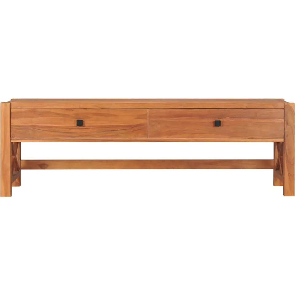 vidaXL Tv-meubel 140x40x45 cm teakhout bruin, foto 2