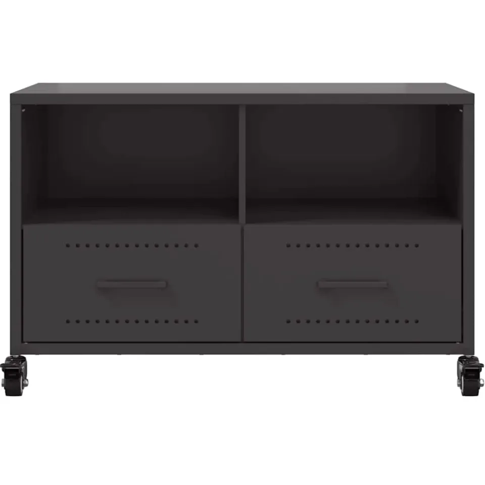 vidaXL Tv-meubel 68x39x43,5 cm staal zwart, foto 4