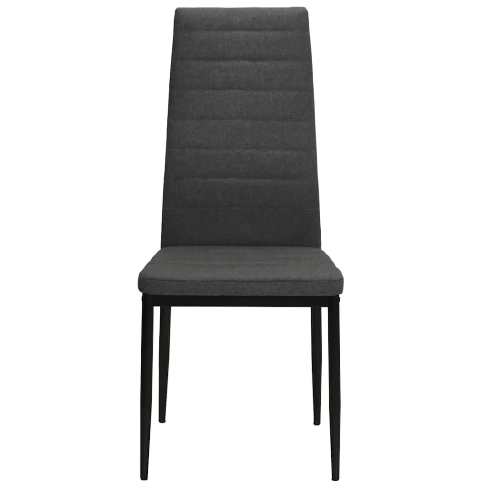vidaXL Eetkamerstoelen 2 st stof donkergrijs grijs, foto 3