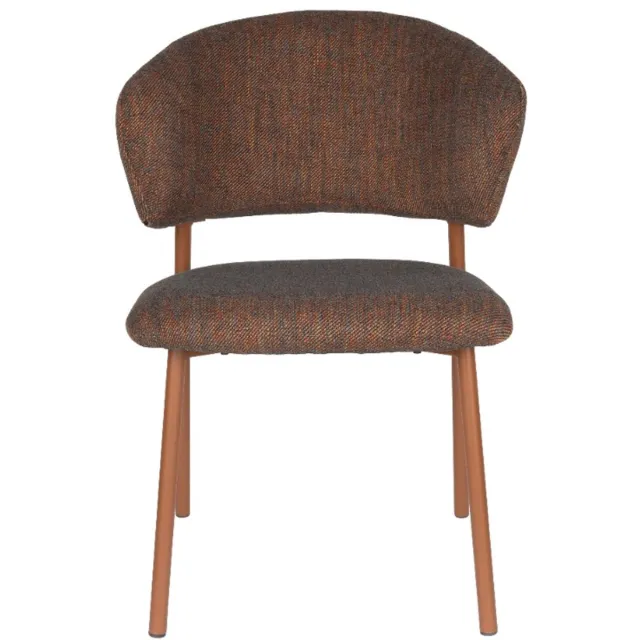 AnLi Style Chair Jasmine Dark Multicolour - set van 2 Bruin