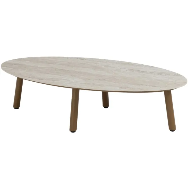 4 Seasons Outdoor Salute lounge tuintafel 120x65xH30 cm ceramic amber Taste 4SO
