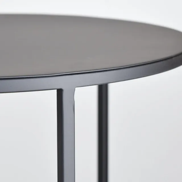 LOFT42 Elvy Set Bijzettafels Rond - Zwart - Ø49x52