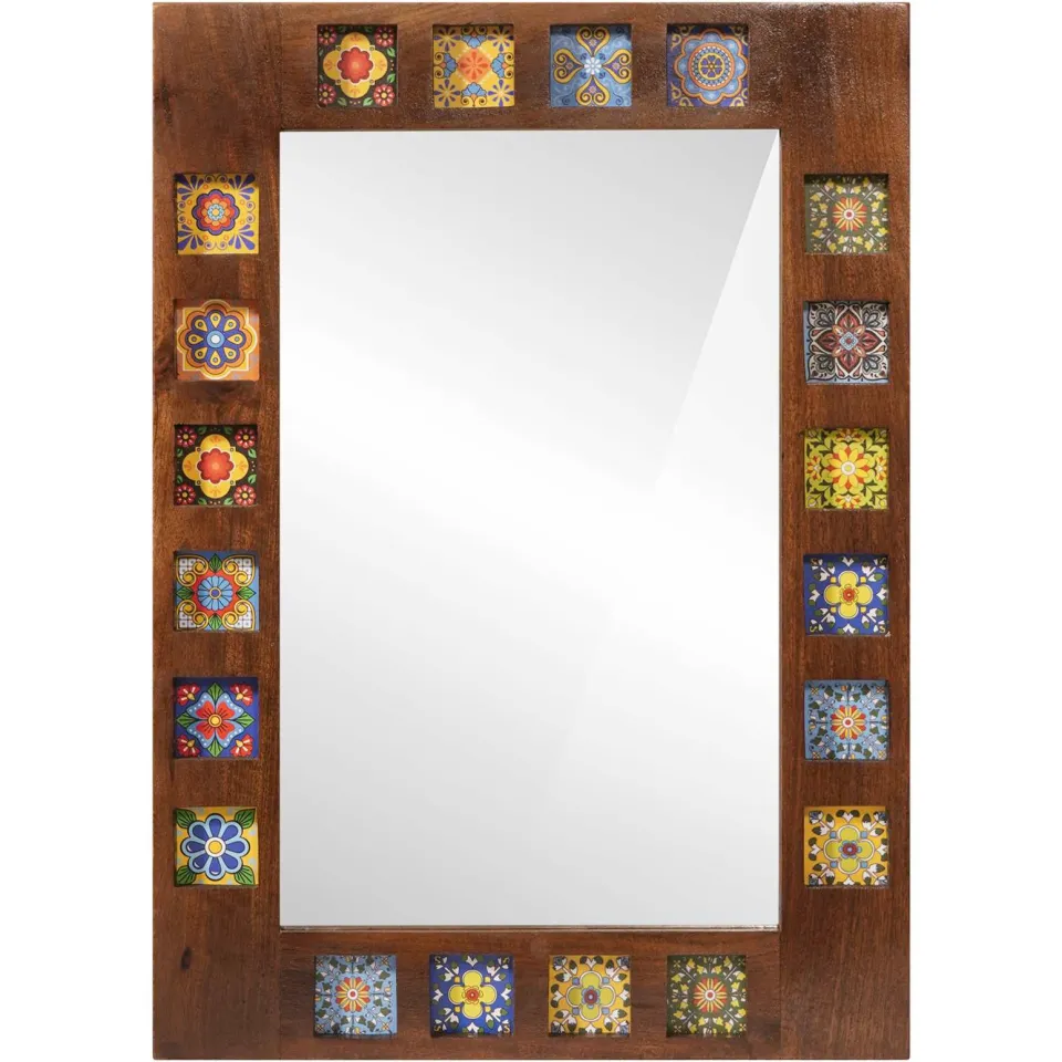 vidaXL Badkamer Spiegel met opslag Walnotenhout 50 x 70 x 2,5 cm Wit