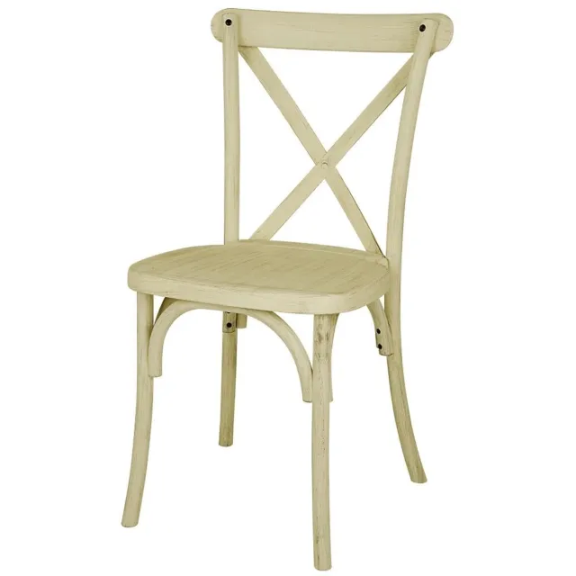 Bolero Manhattan Kruisrug Harsstoelen Naturel (Set Van 4) Bruin