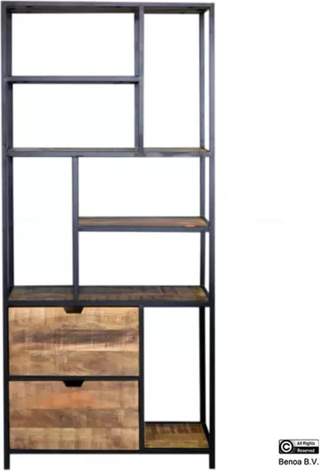 Benoa Boekenkast Gracie Mangohout 2 lades 85 cm