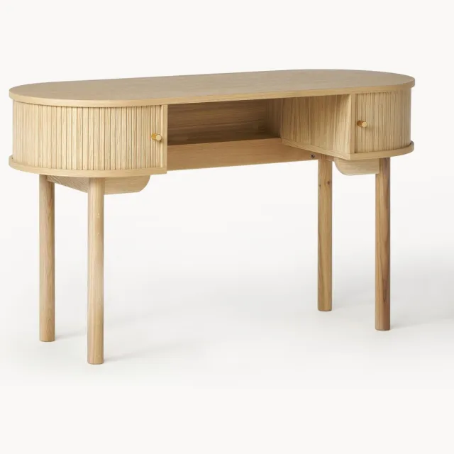 Westwing Collection Bureau Calary met gefloteerde voorkant Bruin
