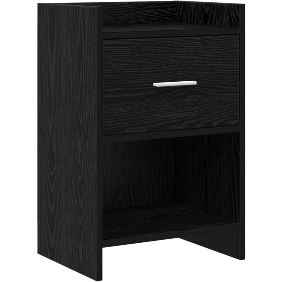 vidaXL Nachtkastjes Zwart eiken 40 x 30 x 60 cm Bewerkt hout, foto 3