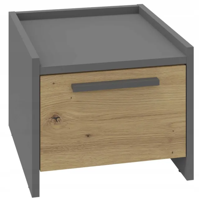 ufc ALTIVO 1SW Serie - Nachtkastje - Eiken Antraciet - 70,4cm - 1 Lade Eiken;Antraciet