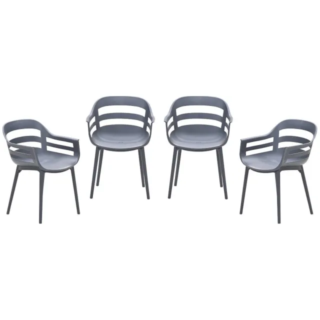 Garden Impressions Ceasar tuinstoelen antraciet grijs