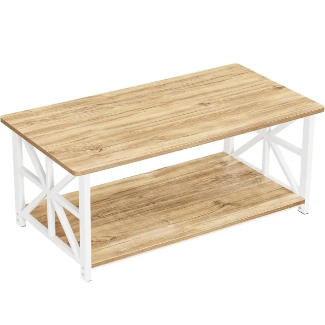 Imperatoris Salontafel - Geschikt voor Woonkamer, Thuiskantoor & Buiten - Stijlvolle Salon Tafel en Sidetable - Lichtbruin - 52 x 100,1 x 47,3 cm - van Imperatoris