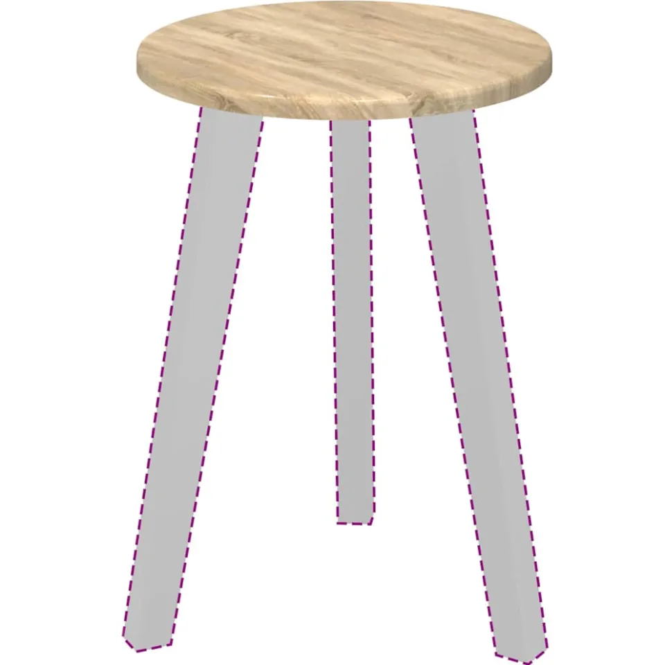vidaXL Tafelblad Ø 30 x 1,5 cm Rond Bewerkt hout Sonoma Eiken, foto 2