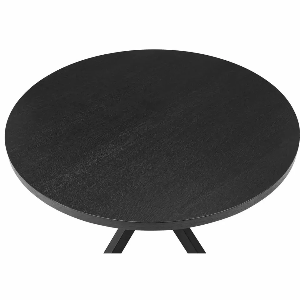 Giga Meubel Eettafel Vancouver Zwart Eiken Rond 120cm, foto 4