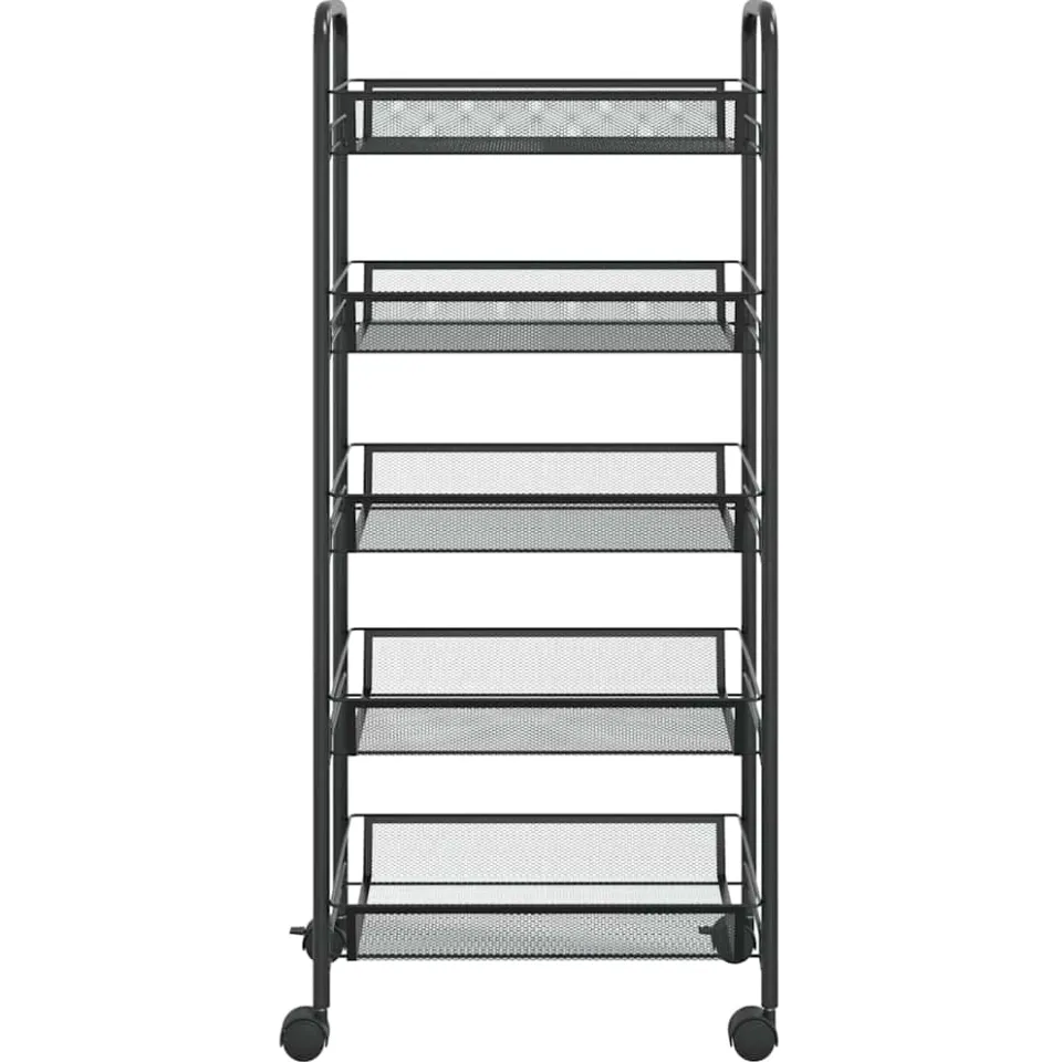 vidaXL Keukentrolley 5-laags 46x26x105 cm ijzer zwart