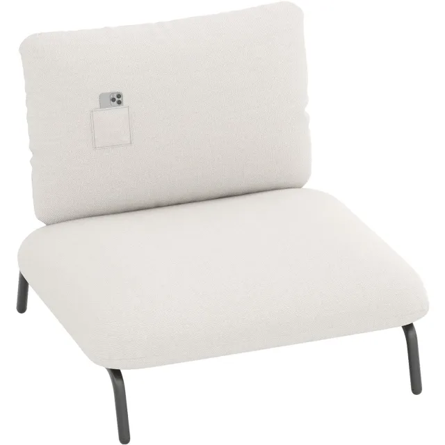 Costway Loungestoel, gestoffeerde stoel met extra brede en diepe zitting, relaxstoel belastbaar tot 250 kg, stoel voor woonkamer, slaapkamer, kantoor, 92 x 97 x 82 cm (beige)