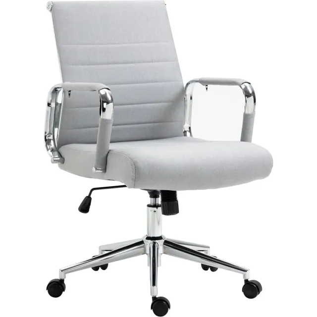SVITA OFFICE COMFORT bureaustoel draaistoel directiestoel stoffen bekleding lichtgrijs